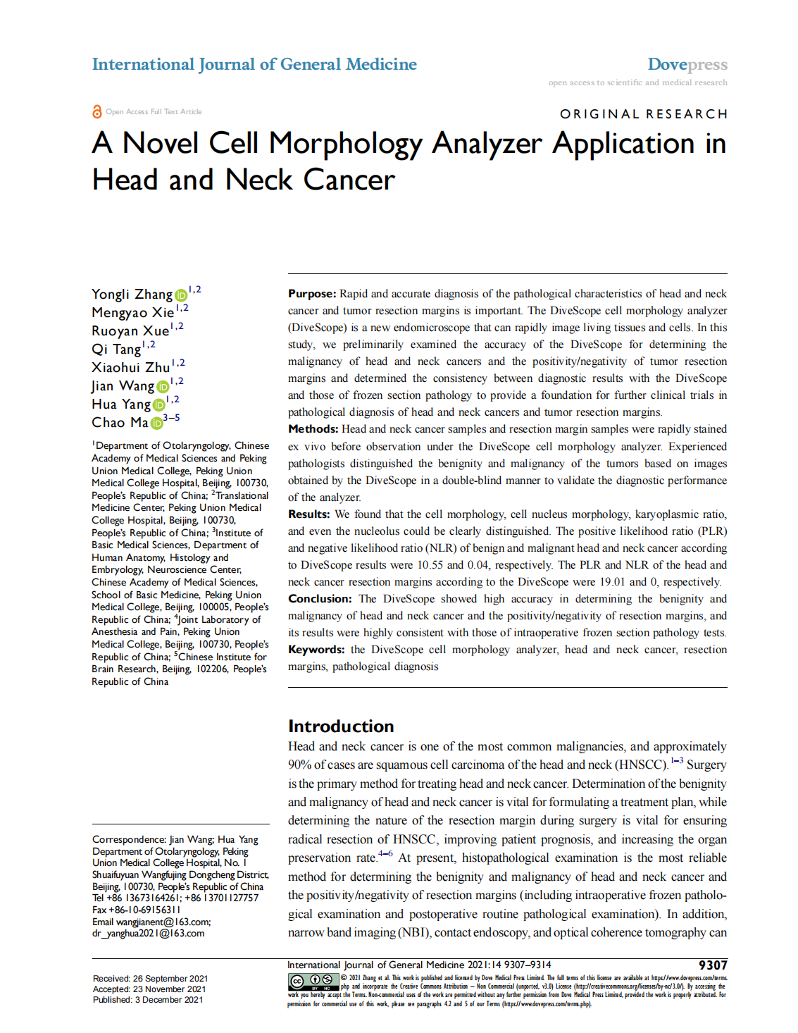 A Novel Cell Morphology Analyzer Application in  Head and Neck Cancer(圖1)